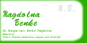 magdolna benke business card